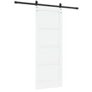 vidaXL Csúszó ajtó 78 x 202 cm Szerelt Fa Fehér és Fekete
