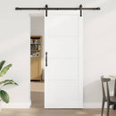 vidaXL Csúszó ajtó 83 x 211 cm Szerelt Fa Fehér és Fekete