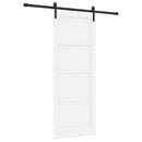 vidaXL Csúszó ajtó 83 x 211 cm Szerelt Fa Fehér és Fekete