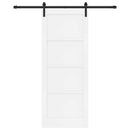 vidaXL Csúszó ajtó 83 x 211 cm Szerelt Fa Fehér és Fekete
