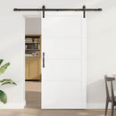 vidaXL Csúszó ajtó 93 x 202 cm Szerelt Fa Fehér és Fekete