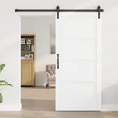 vidaXL Csúszó ajtó 93 x 202 cm Szerelt Fa Fehér és Fekete