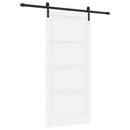 vidaXL Csúszó ajtó 93 x 202 cm Szerelt Fa Fehér és Fekete