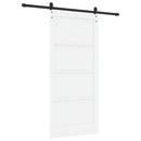 vidaXL Csúszó ajtó 93 x 202 cm Szerelt Fa Fehér és Fekete