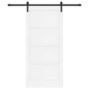 vidaXL Csúszó ajtó 93 x 202 cm Szerelt Fa Fehér és Fekete