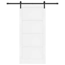 vidaXL Csúszó ajtó 93 x 211 cm Szerelt Fa Fehér és Fekete