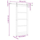 vidaXL Csúszó ajtó 93 x 211 cm Szerelt Fa Fehér és Fekete