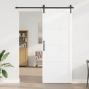 vidaXL Csúszó ajtó 93 x 232 cm Szerelt Fa Fehér és Fekete