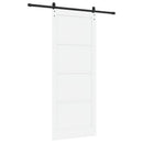 vidaXL Csúszó ajtó 93 x 232 cm Szerelt Fa Fehér és Fekete