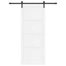 vidaXL Csúszó ajtó 93 x 232 cm Szerelt Fa Fehér és Fekete