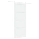 vidaXL Csúszó ajtó 93 x 232 cm Szerelt Fa Fehér
