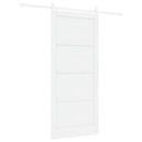 vidaXL Csúszó ajtó 93 x 211 cm Szerelt Fa Fehér