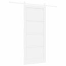 vidaXL Csúszó ajtó 93 x 211 cm Szerelt Fa Fehér
