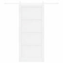 vidaXL Csúszó ajtó 93 x 211 cm Szerelt Fa Fehér