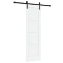 vidaXL Csúszó ajtó 61 x 198,5 cm Szerelt Fa Fehér és Fekete