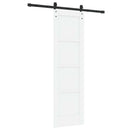vidaXL Csúszó ajtó 61 x 198,5 cm Szerelt Fa Fehér és Fekete