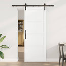 vidaXL Csúszó ajtó 78 x 202 cm Szerelt Fa Fehér és Fekete