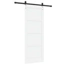 vidaXL Csúszó ajtó 78 x 202 cm Szerelt Fa Fehér és Fekete