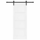 vidaXL Csúszó ajtó 78 x 202 cm Szerelt Fa Fehér és Fekete