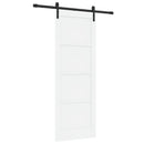 vidaXL Csúszó ajtó 78 x 211 cm Szerelt Fa Fehér és Fekete
