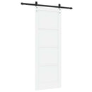 vidaXL Csúszó ajtó 78 x 211 cm Szerelt Fa Fehér és Fekete