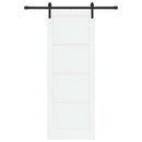 vidaXL Csúszó ajtó 78 x 211 cm Szerelt Fa Fehér és Fekete