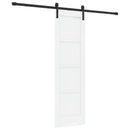 vidaXL Csúszó ajtó 61 x 198,5 cm Szerelt Fa Fehér és Fekete