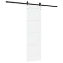 vidaXL Csúszó ajtó 61 x 198,5 cm Szerelt Fa Fehér és Fekete