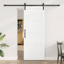 vidaXL Csúszó ajtó 78 x 202 cm Szerelt Fa Fehér és Fekete
