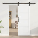 vidaXL Csúszó ajtó 78 x 202 cm Szerelt Fa Fehér és Fekete