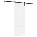 vidaXL Csúszó ajtó 78 x 202 cm Szerelt Fa Fehér és Fekete