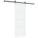 vidaXL Csúszó ajtó 78 x 202 cm Szerelt Fa Fehér és Fekete