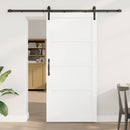 vidaXL Csúszó ajtó 93 x 202 cm Szerelt Fa Fehér és Fekete