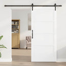 vidaXL Csúszó ajtó 93 x 202 cm Szerelt Fa Fehér és Fekete