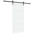 vidaXL Csúszó ajtó 93 x 202 cm Szerelt Fa Fehér és Fekete