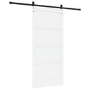 vidaXL Csúszó ajtó 93 x 202 cm Szerelt Fa Fehér és Fekete