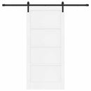 vidaXL Csúszó ajtó 93 x 202 cm Szerelt Fa Fehér és Fekete