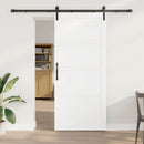vidaXL Csúszó ajtó 93 x 211 cm Szerelt Fa Fehér és Fekete