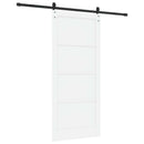 vidaXL Csúszó ajtó 93 x 211 cm Szerelt Fa Fehér és Fekete