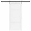 vidaXL Csúszó ajtó 93 x 211 cm Szerelt Fa Fehér és Fekete