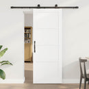 vidaXL Csúszó ajtó 78 x 202 cm Szerelt Fa Fehér és Fekete