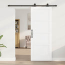 vidaXL Csúszó ajtó 78 x 202 cm Szerelt Fa Fehér és Fekete