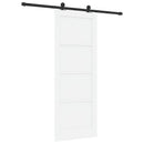 vidaXL Csúszó ajtó 78 x 202 cm Szerelt Fa Fehér és Fekete