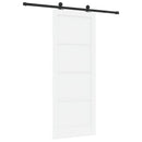 vidaXL Csúszó ajtó 83 x 211 cm Szerelt Fa Fehér és Fekete