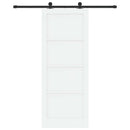 vidaXL Csúszó ajtó 83 x 211 cm Szerelt Fa Fehér és Fekete