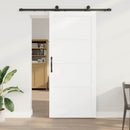 vidaXL Csúszó ajtó 93 x 211 cm Szerelt Fa Fehér és Fekete