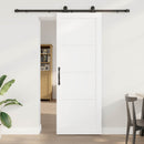 vidaXL Csúszó ajtó 78 x 211 cm Szerelt Fa Fehér és Fekete