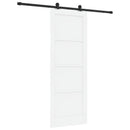 vidaXL Csúszó ajtó 78 x 211 cm Szerelt Fa Fehér és Fekete
