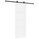 vidaXL Csúszó ajtó 78 x 211 cm Szerelt Fa Fehér és Fekete