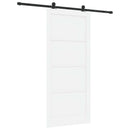vidaXL Csúszó ajtó 93 x 211 cm Szerelt Fa Fehér és Fekete